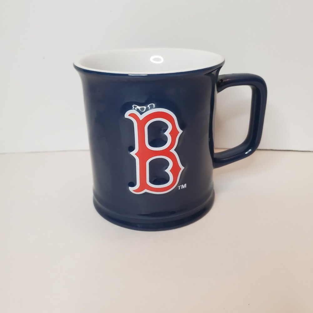 Boston Red Sox Official MLB Encore Coffee Mug Cup 9 Oz. Raised‎ "B" Baseball